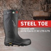 image:imageDUNLOP Purofort Expander Full Safety with Vibram Sole Omega  Work boots for Men amp Women  Waterproof Safety boots with Steel Toe  Chemical and Slip Resistant with Tall Shaft  Black  Size 61617Charcoal
