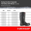 image:imageDUNLOP Purofort Expander Full Safety with Vibram Sole Omega  Work boots for Men amp Women  Waterproof Safety boots with Steel Toe  Chemical and Slip Resistant with Tall Shaft  Black  Size 61617Black