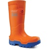 image:imageDUNLOP Purofort FieldPRO  Work boots for Men amp Women  Waterproof Safety boots with Soft Toe  Chemical and Slip Resistant  GreenBlack  Size 314Orange Blue
