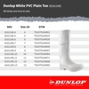 image:imageDUNLOP White PVC Plain Toe  Rubber Boots for Men amp Women  PVC  Work amp Concrete Boots  Waterproof with Tall shaft  Chemical and Slip resistant  White  Size 313White