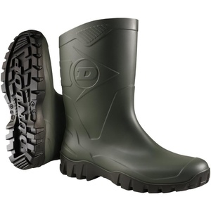 image:imageDUNLOP Flying Dee  Protective Footwear Unisex Calf Length PVC Short Wellington Boots 100 Waterproof and Chemical Resistant Green Black 41