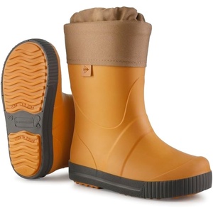 image:imageDUNLOP Puddle Jumper Turmeric Brown Fur Lined Winter Boots for Children Boys GirlsBrown