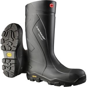 image:imageDUNLOP Purofort Expander Full Safety with Vibram Sole Omega  Work boots for Men amp Women  Waterproof Safety boots with Steel Toe  Chemical and Slip Resistant with Tall Shaft  Black  Size 61617Black