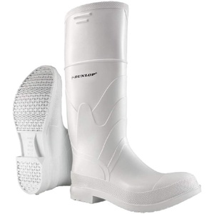 image:imageDUNLOP White PVC Steel Toe  Rubber Boots for Men amp Women  PVC  Work amp Concrete Boots  Steel toe  Waterproof with Tall shaft  Chemical and Slip resistantWhite