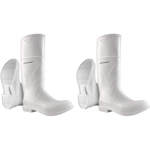 image:imageDUNLOP White PVC Steel Toe  Rubber Boots for Men amp Women  PVC  Work amp Concrete Boots  Steel toe  Waterproof with Tall shaft  Chemical and Slip resistant