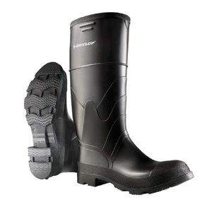 image:imageDunlop Protective Footwear 16 Economy Steel Toe 100 Waterproof PVC Lightweight and Durable 866220009 Size 9 US Black12